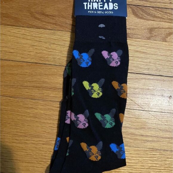Happy Threads Dog Crew Socks Men's 6-12 NWT - Picture 1 of 1